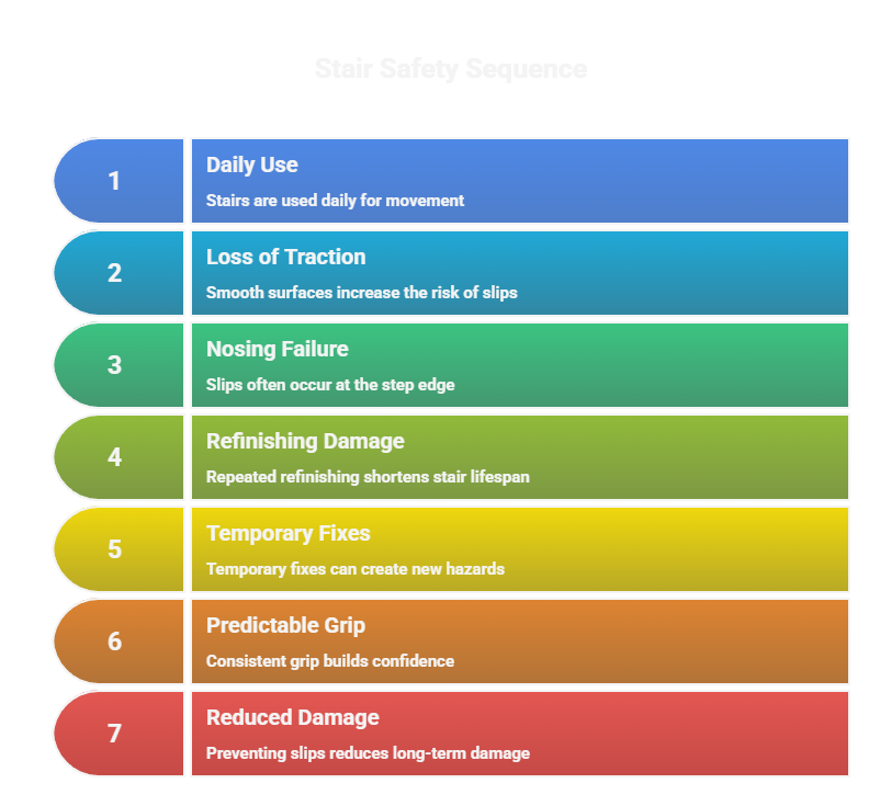 Why Slip Prevention Matters for Long-Term Stair Safety